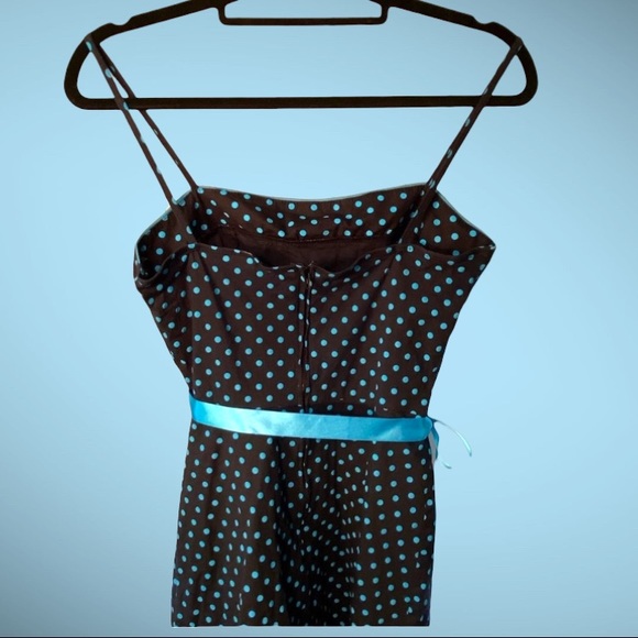 Pulse Girls/juniors Dress Black/Blue polka dot Sz L - Picture 2 of 9